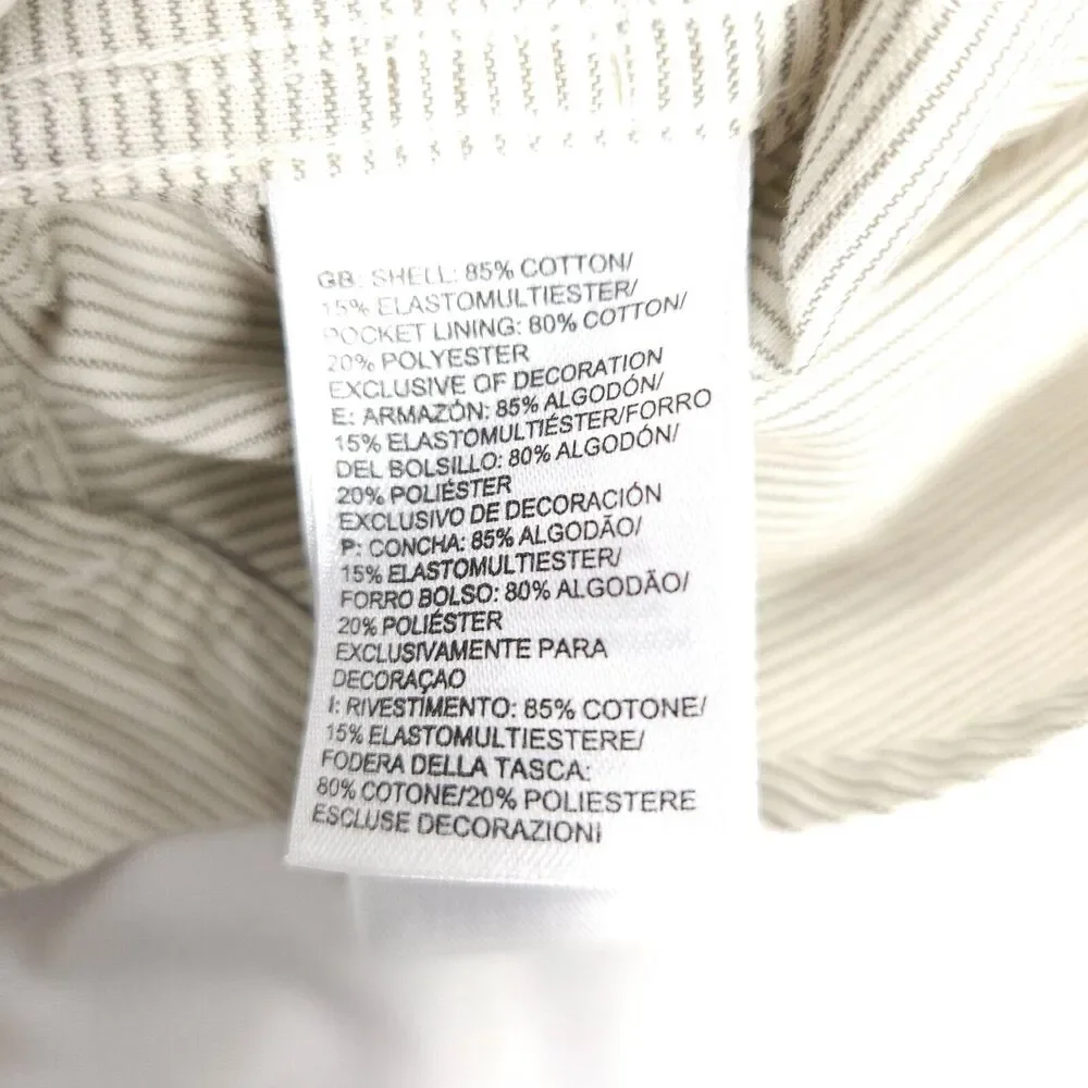 The North Face‎ Men White Gray Stripe Button Up Shirt Mens Large
